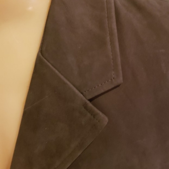 brown suede leather men's vest Siegler & Co XL - Picture 4 of 7